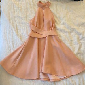 C/MEO Collective Women's Sleeveless Halter Fit & Flare Short Party Dress